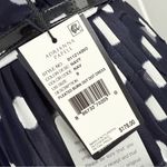 Adrianna Papell Polka Dot Pleated Belted Cocktail Dress Navy Blue White Sz 8 NWT Photo 14