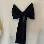 CeCe  Off White Sweater‎ Black Bow size XL NWT Photo 2