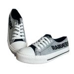 FOCO Las Vegas Raiders Glitter Low Top Women's Shoe Size 9 #B1631 Silver Photo 0