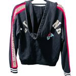 PINK - Victoria's Secret Victoria Secret LOVE PINK Sequin Floral Long Sleeve Hooded Jacket Size XS Photo 6