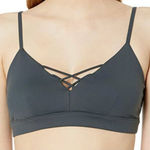 Alo Yoga Interlace sports bra gray size medium excellent condition Photo 0