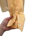 Diane Von Furstenberg  Vintage Golden Yellow Orange Stripe Button Up Plus Size 18 Photo 5
