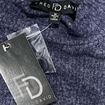 Fred David NWT Women’s Medium Blue  Blue Button Sleeve Sweater Photo 2