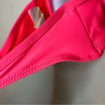 Hobie  Neon Hot Pink Bikini Top Solids Push Up Ruffled Underwire Halter Medium Photo 11