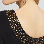 Chico's NEW NWT Black Rhinestone Midi Dress Photo 2