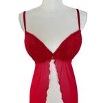 Via del Amore Vintage Red Lingerie Cami Top Size Large Romantic Sexy Sheer Lace Photo 3