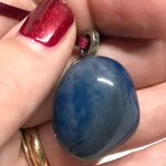 Boho necklace blue polished gemstone handmade uni Photo 1