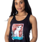 Disney Little Mermaid Ariel Tank Pajama Top Black Size Medium NWT Photo 0