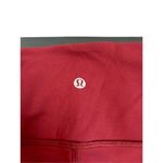 Lululemon  Womens Sz 4 Burgundy Mesh Panel Crop Yoga Athletic Leggings 21”in seam Photo 5