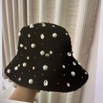 Lele Sadoughi  NWT AUTHENTIC JET WOVEN JEWELED BUCKET HAT Photo 2