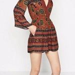 ZARA Printed Floral Crossover Jumpsuit Romper Size S V Neck Photo 0