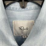 Rails  Denim Chambray Button Up Shirt Love Patch Light Was Distressed Size S Photo 8