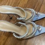 Mach & Mach  Diamond of Elizabeth Imitation Pearl Pointed Toe Mule size 39.5 Photo 3