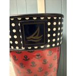 Womens Sperry Top Sider Waterproof‎ Rubber Rain Boots Pelican Red/Anchor/Navy 8 Red Photo 2