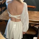 Sabo Skirt Sabo Luxe white eyelet long sleeve criss cross back dress XL Photo 5