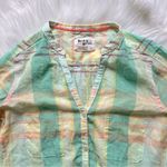 Holding Horses Anthropologie Tiby Pastel Plaid Button Down Popover Shirt Photo 4