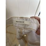 PacSun Womens Shorts Sz S Boy Fit Cargo Shorts Off White Denim Pockets Photo 8