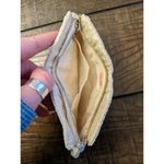 Vtg Beaded Romantic Art Deco Zip Purse Bag Clutch Wallet 7"x4" Belgium Handmade Tan Photo 7