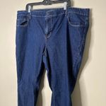 Ava & Viv High Rise Flare Dark Wash Blue Jeans Size 20 Stretch Denim Photo 1