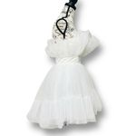 Katie May  XS Ivory Strapless Tulle Mini Dress Bridal Wedding Party Cocktail Photo 1