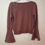 Vintage Korean Mohair Blend Pearls Pink Sweater Flared Sleeves Size S Photo 0