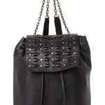 Frye Jade Studded Leather Backpack, ADJUSTABLE Chain/Leather Strap, Black, NWT Photo 0