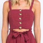 Skylar + Madison Maroon Two Piece Button Down Set Photo 0