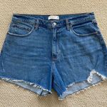 Abercrombie & Fitch The High Rise Mom Short 4” Curve Love Size 16 Blue Jean VEUC Photo 0
