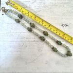 Agate and porcelain gold plated necklace and earrings set Photo 3