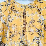 Romantic short dress with ruffles and yellow floral lace Bardot size 6/S Multiple Photo 9