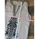 Sigrid Olsen Linen Blend Embroidered Maxi Tunic Dress XS Coastal Boho Photo 5