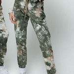 Talentless  Tie‎ Dye Collection Jogger Sweatpants 100% Cotton Green Camo Large Photo 0