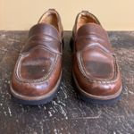 Timberland Women's Brown Leather Loafers Moc Toe Lug Sole Size 8 Y2K Vintage Photo 2
