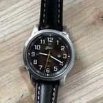 Belair Rare Ladies Watch Brown Dial Brown Leather Strap White Stitching Date NWT Photo 5