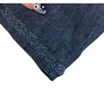 Christopher & Banks  Stretch Open Front Blue Denim Braided Metallic Trim Jacket M Photo 5