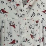 Aria  Nightgown 3X White Red Cardinals Extremely Soft Long Sleeve Grannycore Photo 5