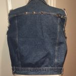 IZOD  Denim vest studded retro Y2K P/L punk preppy 100% cotton distressed… Photo 2