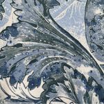 Jess & Jane Blue White Gray Floral Cotton Top with Rhinestones Size Small NEW Photo 4