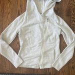 Under Armour  Asymmetrical Zip Up Hoodie White Heather Size Small Cozy Cute Photo 2