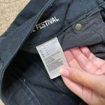 American Eagle  Hi-Rise Festival Black Distressed Jean Shorts Photo 2
