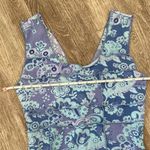Vintage Y2K sleeveless tank top retro floral paisley print blue purple small Photo 5