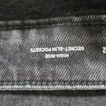 Old Navy Old Navy Vintage High-Waisted Button-Front Black Jean Mini Skirt Size 12 Photo 5