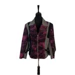 Nancy Bolen City Girl Motor Jacket 12 Artsy Herringbone Paisley Mixed Media Photo 2