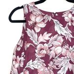 Loft Outlet Magenta Pink Floral Print Ruffle Knee-length Shift Dress Photo 2