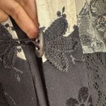 Spencer Alexis Womens Large Black White Kimono Lace Floral Boho Sheer top Photo 3