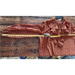 Molly Bracken  western long sleeve sheer tie neck high neck ruffle blouse small Photo 11