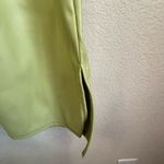 Pretty Little Thing NWT Olive Green Split Hem Faux Leather Pants Photo 4