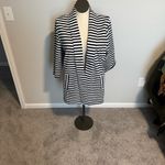 Christopher & Banks woman’s outer wear Black and White Open Front Blazer Size 1X Photo 4