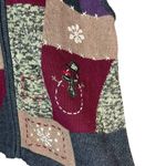 Christopher & Banks  Hand Embroidered Christmas/Holiday Sweater Vest Photo 3