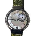New Skagen Denmark Designer Ladies Wrist Watch Leather Metallic Green Band Photo 1